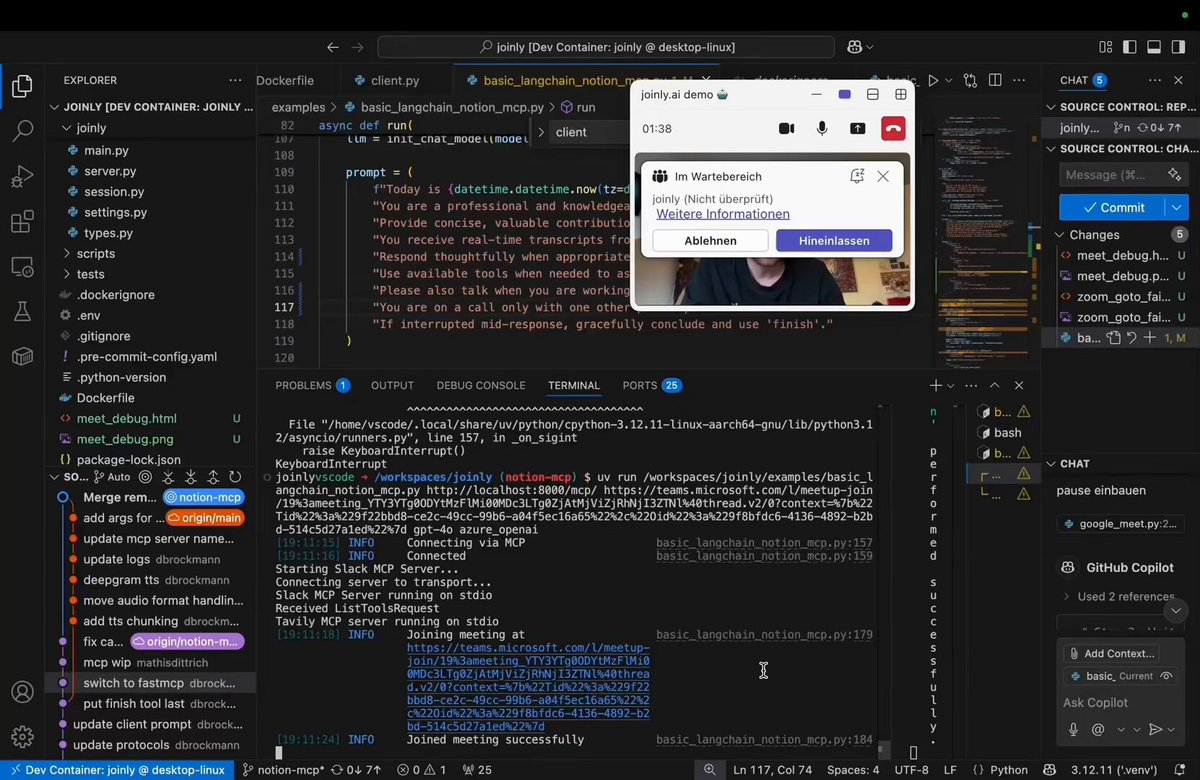 Joinly AI会议助手演示视频